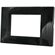 Placca 3 posti 3P nero/glitter tecnopolimero compatibile Vimar 6970597464223  6003-19 3P Nero Glitter/Vmr-Pln Vimar Plana EL2402