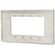Placca in tecnopolimero 4 posti color grigio chiaro compatibile Vimar 6970597464247 TOT6004 Vimar Plana EL942