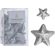Stella glitterata dimensioni assortite 15/35mm colore argento 45 pezzi 8719987715273 KP2096