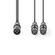 Cavo Audio XLR Bilanciato | Maschio a 3 Pin XLR - 2x Femmina a 3 Pin XLR | 1.5 m | Grigio 5412810295593 COTH15025GY15