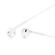 Cuffie auricolari con microfono 1.2m jack audio 3.5mm bianche JD008 F2420