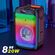 Cassa acustica portatile con tracolla 8" 20W Luce LED Bluetooth/Radio/USB KSC-8209