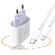 Caricabatterie con cavo USB tipo C / Lightning ricarica rapida 3A 27W bianco JB069 6921042139098 F2980