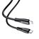 Cavo per ricarica e sincronizzazione USB type C -Lightning 1m nero PD27W 5A JA043