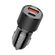 Caricabatterie da auto USB/USB type C ricarica rapida nero KSC-677 F2840