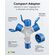 Adattatore CEE blu da campeggio con spina 16A e 3 prese CEE 230V IP44 4040849762376 76237 F1084