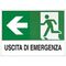 Cartello segnaletico uscita di emergenza con freccia a sinistra 30x20cm 8028814459597 WB1927