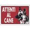 Cartello segnaletico attenti al cane 30x20cm 8024814022050 WB1924
