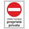 Cartello segnaletico vietato l'accesso proprietà privata 20x30cm 8024814020674 WB2021