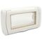 Placca idrobox IP55 4 posti bianca compatibile Vimar Plana 6970597465725 S6004B EL2321