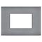 Placca 3 posti grigio compatibile Vimar Arké 0793541339592 R9003-8 EL314