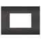 Placca 3 posti nero compatibile Vimar Arké 0793541339578 R9003-2 EL330