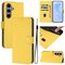 Custodia a portafoglio in pelle PU per Samsung Galaxy S25 5G con cordino giallo limone EDA007228703K B2034