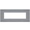Placca 7 posti grigio compatibile Vimar Arkè 0793541339752 R9007-8 EL2249