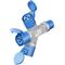 Adattatore CEE blu da campeggio con spina 16A e 3 prese CEE 230V IP44 4040849762376 76237 F1084