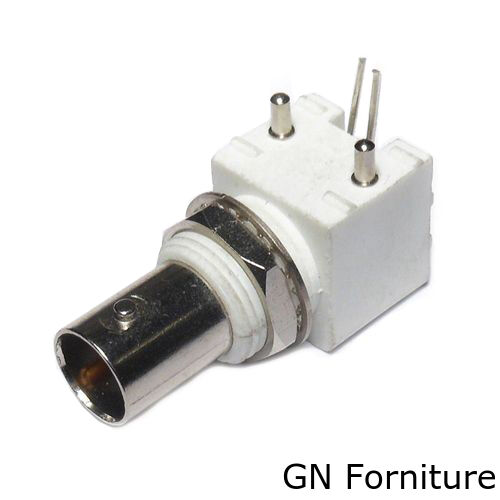 Connettore BNC femmina per C.S. - 90 gradi - bianco B9064