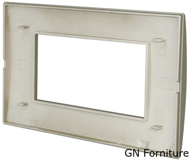 Placca in tecnopolimero 4 posti color champagne compatibile Living International  0793541330384 TOT8004-11 EL2422